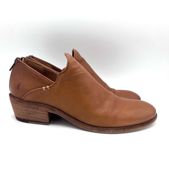 Frye Carson Shootie Leather Bootie in Cognac Size 10 - Picture 15 of 16